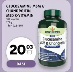 Scandinavian Park GLUCOSAMINE MSM & CHONDROITIN MED C-VITAMIN, EUR 20.03 tilbud