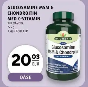 Scandinavian Park GLUCOSAMINE MSM & CHONDROITIN MED C-VITAMIN, EUR 20.03 tilbud