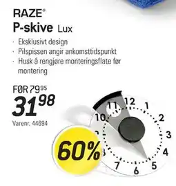 Thansen P-skive, NOK 31.98 tilbud