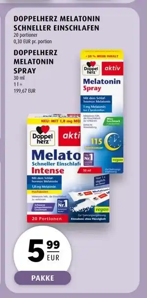 Scandinavian Park DOPPELHERZ MELATONIN SPRAY, EUR 5.99 tilbud