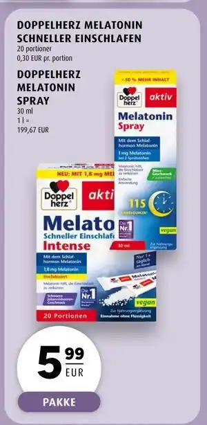 Scandinavian Park DOPPELHERZ MELATONIN SCHNELLER EINSCHLAFEN, EUR 5.99 tilbud