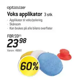 Thansen Voks applikator, NOK 23.98 tilbud