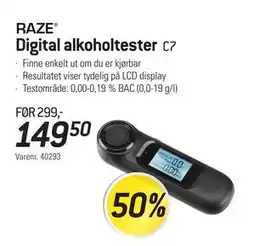 Thansen Digital alkoholtester, NOK 149.5 tilbud
