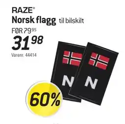 Thansen Norsk flagg, NOK 31.98 tilbud