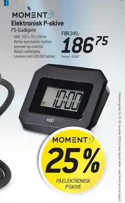 Thansen 25% PÅ ELEKTRONISK P-SKIVE tilbud