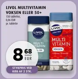 Scandinavian Park LIVOL MULTIVITAMIN VOKSEN ELLER 50+, EUR 8.68 tilbud