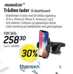 Thansen Trådløs lader, NOK 258.3 tilbud