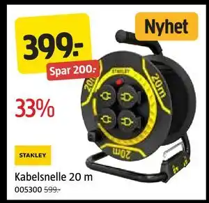 Jula Kabelsnelle 20 m, NOK 399 tilbud