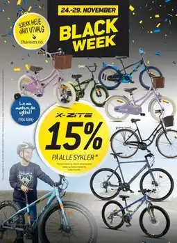 Thansen 15%. PÅ ALLE SYKLER tilbud