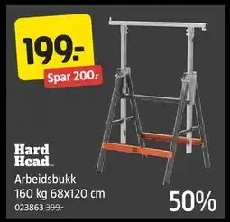 Jula Arbeidsbukk 160 kg 68x120 cm, NOK 199 tilbud