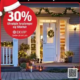 Jula 30% Utvalgte lysslynger og tilbehør tilbud