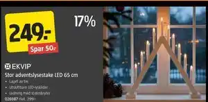 Jula Stor adventslysestake LED 65 cm, NOK 249 tilbud