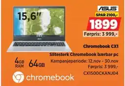 POWER Slitesterk Chromebook bærbar pc, NOK 1899 tilbud