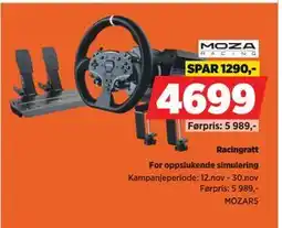 POWER For oppslukende simulering, NOK 4699 tilbud