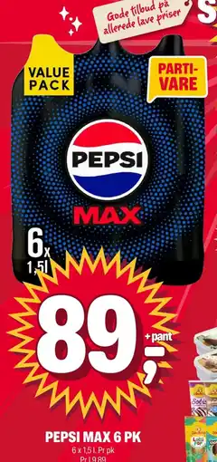 Coop Extra Pepsi max 6 pk tilbud