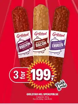 Coop Extra Grilstad hel spekepølse tilbud