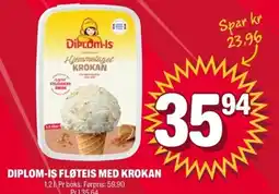 Coop Extra Diplom-is fløteis med krokan tilbud