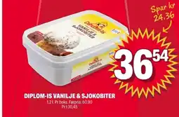 Coop Extra Diplom-is vanilje & sjokobiter tilbud