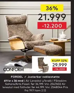 Skeidar Air Lenestol u/krakk tilbud