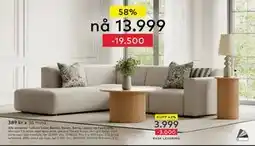 Skeidar Monaco 2,5-seter med åpen ende venstre, NOK 13999 tilbud