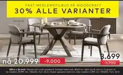 Skeidar Woodcraft rundt spisebord, Medlemspris tilbud