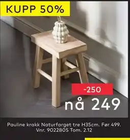 Skeidar Pauline krakk Naturfarget, NOK 249 tilbud