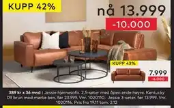 Skeidar Jessie 3-seter, NOK 13999 tilbud