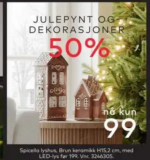 Skeidar Spicella lyshus, NOK 99 tilbud