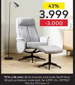 Skeidar Brian lenestol, NOK 3999 tilbud