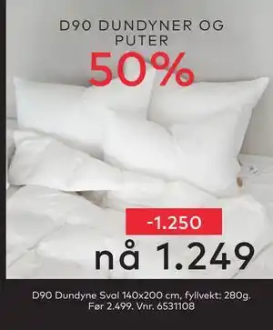 Skeidar D90 Dundyne, NOK 1249 tilbud