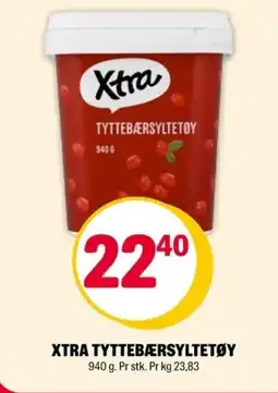 Coop Extra Xtra tyttebærsyltetøy tilbud
