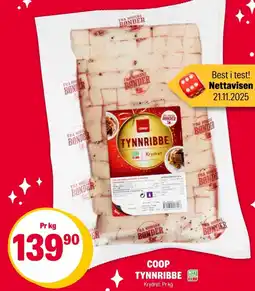 Coop Extra Coop tynnribbe tilbud