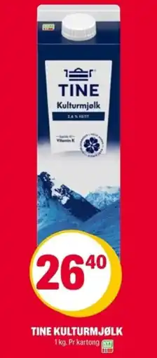 Coop Extra Tine kulturmjølk tilbud