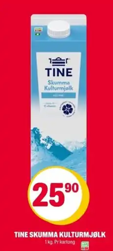 Coop Extra Tine skumma kulturmjølk tilbud