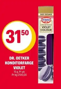 Coop Extra Dr. oetker konditorfarge violet tilbud