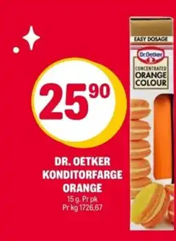 Coop Extra Dr. oetker konditorfarge orange tilbud
