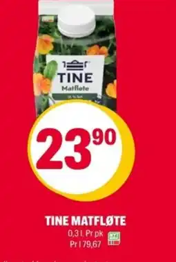 Coop Extra Tine matfløte tilbud