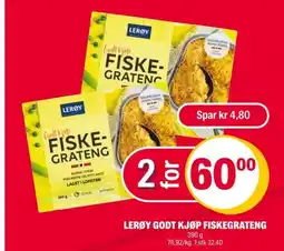 Coop Extra Lerøy godt kjøp fiskegrateng tilbud