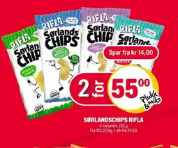 Coop Extra Sørlandschips rifla tilbud
