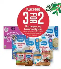 CC Mat PLUKK & MIKS Barnegrøt og barnematglass tilbud
