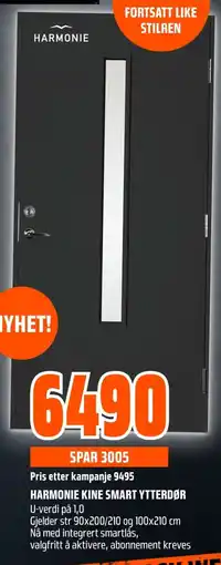 Coop Obs Harmonie kine smart ytterdør tilbud