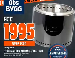 Coop Obs Fcc volcano fury medium black båltønne tilbud
