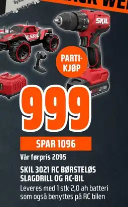 Coop Obs Skil 3021 rc børsteløs slagdrill og rc-bil tilbud