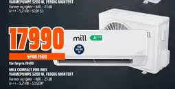 Coop Obs Mill compact pro wifi varmepumpe 5200 w, ferdig montert tilbud