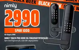 Coop Obs Nimly touch pro kode og fingeravtrykkslås tilbud