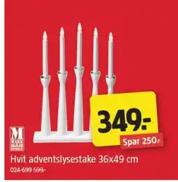 Jula Hvit adventslysestake tilbud