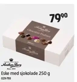 Jula Anthon Berg Eske med sjokolade tilbud
