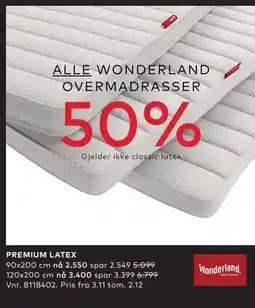 Skeidar PREMIUM LATEX, NOK 2550 tilbud