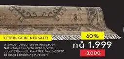 Skeidar Jaipur teppe 160x230cm, NOK 1999 tilbud