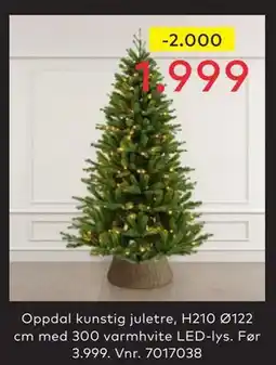 Skeidar Oppdal kunstig juletre, NOK 1999 tilbud